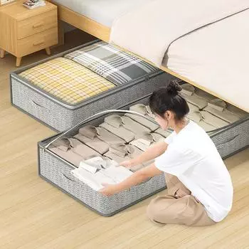 Сумка для хранения под пылезащитной ручкой Be Storage Складная сумка для хранения одеяло Бытовая плоская коробка для хранения под кроватью 100*50*25cm