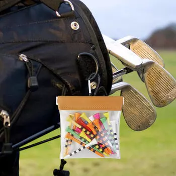 Сумка для хранения подставки под клюшку для гольфа, прозрачная, с автоматическим закрыванием, с зажимом для маркера мяча