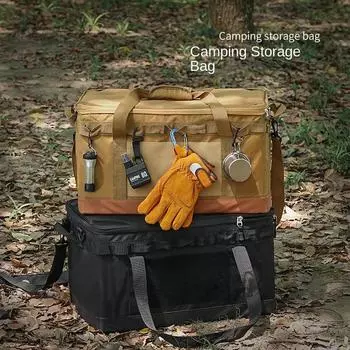 Сумка для хранения походного снаряжения объемом 30 л, 60 л, кухонная утварь, столовые приборы, сумка для хранения, устойчивая к столкновениям, складная, вместительная сумка для пикника