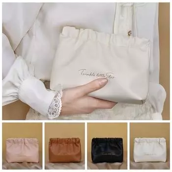 Сумка для хранения помады из искусственной кожи, сумка для хранения, сумка-мешок с пружиной, портативный кошелек для монет, дорожная сумка S-A