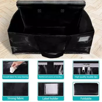 Сумка для хранения постельных принадлежностей с ручкой, большая вместительная сумка для переезда, складная сумка для хранения одеял, пледов, коробка, сумка для дома и путешествий на молнии