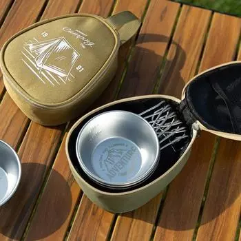 Сумка для хранения посуды Sierra Cup, большая вместительная сумка-органайзер на молнии, водонепроницаемая сумка-органайзер для походной и туристической посуды Large армия зеленый