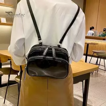 Сумка для хранения Прозрачный водонепроницаемый рюкзак большой емкости Многоцелевой одобренный стадион Прозрачная сумка через плечо Кошелек для женщин чёрный