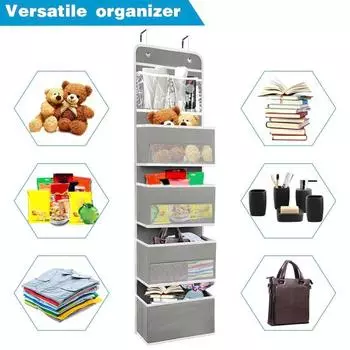 Сумка для хранения, пыленепроницаемая, многоразовая, удобная, широко используемая сумка для двери серый