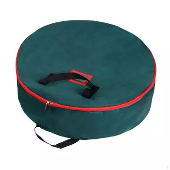 Сумка для хранения рождественских венков, искусственный чехол, нетканый держатель Green 60x16cm