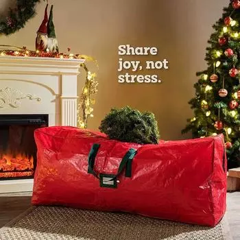 Сумка для хранения рождественской елки, цветочная гирлянда, тканые сумки для хранения, водонепроницаемые, пыленепроницаемые, большой емкости, бытовые дорожные сумки-органайзеры