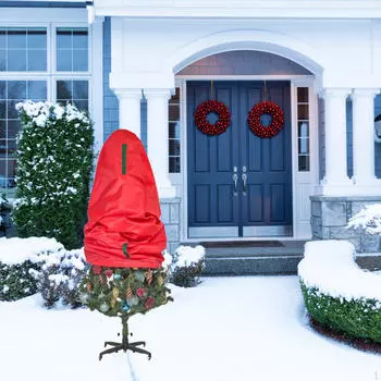 Сумка для хранения рождественской елки Контейнер для вечеринки Декор Легкий вертикальный Рождество Green 4FT