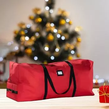 Сумка для хранения рождественской елки Yousheng с усиленной ручкой, застежкой-молнией, большой вместимостью, с широким отверстием, очень большой искусственной рождественской елки L