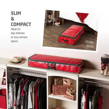 Сумка для хранения рождественской елки Yousheng с усиленной ручкой, застежкой-молнией, большой вместимости, водонепроницаемый складной органайзер для рождественской елки белый/чёрный