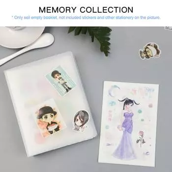 Сумка для хранения ручной учетной записи, 40-страничный мини-информационный мешочек формата А6, органайзер для хранения книг с наклейками прозрачный