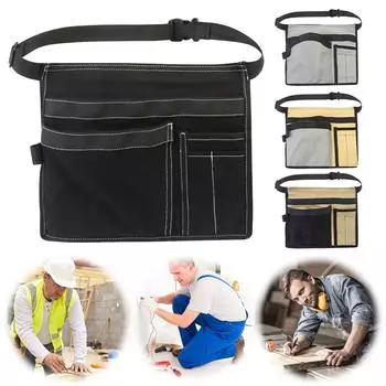 Сумка для хранения ручных инструментов с зажимом для ремня, сумка для инструментов электрика, регулируемая профессиональная сумка электрика для плотников и строителей кофейный