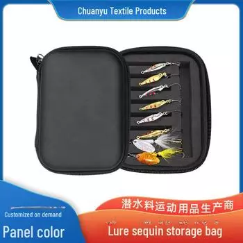 Сумка для хранения рыболовных приманок, крючков и аксессуаров с пайетками - комплект водонепроницаемой коробки EVA Oxford fabric, double row three hook lining