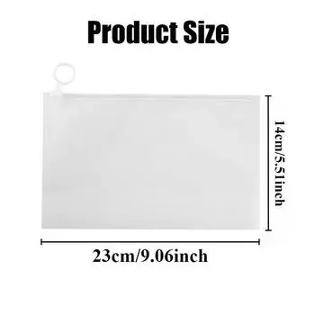 Сумка для хранения с матовым язычком, переносная прозрачная сумка для хранения, дорожные папки, школьные принадлежности, косметические многофункциональные упаковочные сумки 10PCS