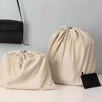 Сумка для хранения с затягивающимся шнурком, вместительная, пылезащитная, многоцелевая, многоразовая, для хранения конфет, органайзер для мелочей S чёрный