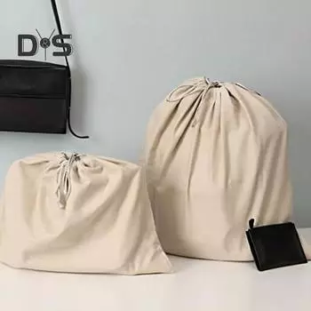 Сумка для хранения с затягивающимся шнурком, вместительная, пылезащитная, многоцелевая, многоразовая, для хранения конфет, органайзер для мелочей S чёрный