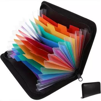 Сумка для хранения счетов, органайзер для файлов-гармошек, бытовая папка для документов, офисная сумка-гармошка для файлов, папка с чеками, черный пластик