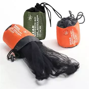 Сумка для хранения сетки от комаров на голове для улицы(Сумка для хранения) One Size армия зеленый