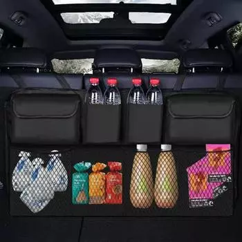 Сумка для хранения сиденья, вместительный регулируемый высокий автомобильный Оксфорд, подвесной органайзер на спинку сиденья для