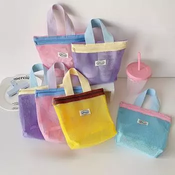 Сумка для хранения средств по уходу за кожей Корейская сумка для хранения Сетчатая косметичка на молнии Органайзер для косметики