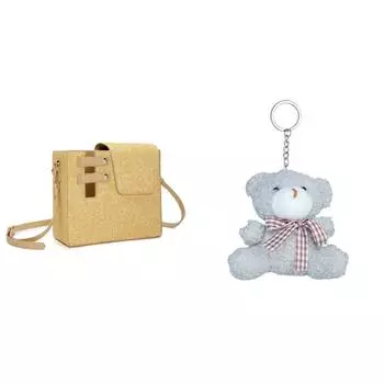 Сумка для хранения стаканов для воды через плечо для женщин из искусственной кожи для путешествий (желтый)