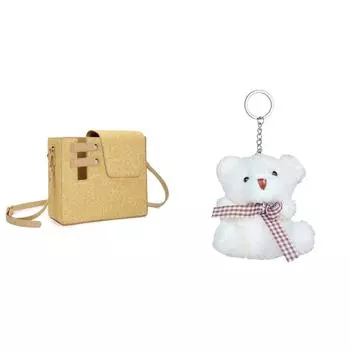 Сумка для хранения стаканов для воды через плечо для женщин из искусственной кожи для путешествий (желтый)