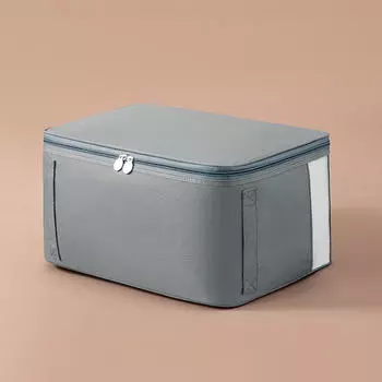 Сумка для хранения стеганого одеяла из хлопка и ткани Оксфорд, сумка для хранения и организации вещей, сумка для переезда и упаковки багажа S серый