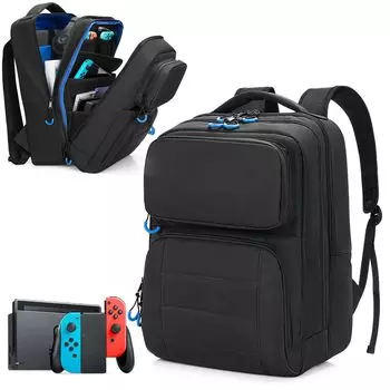 Сумка для хранения Trunab Switch Case для Nintendo EL Storage для 24 игровых карт Stream Deck Case Switch Backpack Switch/Lite/OLED (Органическая модель)