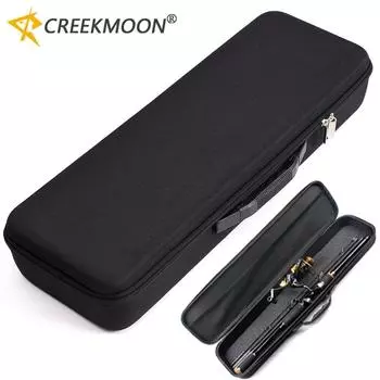 Сумка для хранения удочки и катушки с твердым корпусом из ЭВА, портативный чехол для удочки, держатель-переноска, органайзер для хранения инструментов для рыболовных снастей чёрный