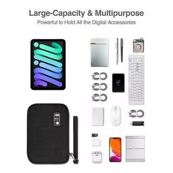 Сумка для хранения USB-кабеля, многофункциональная, портативная, для путешествий, зарядное устройство для телефона, органайзер для электронных аксессуаров