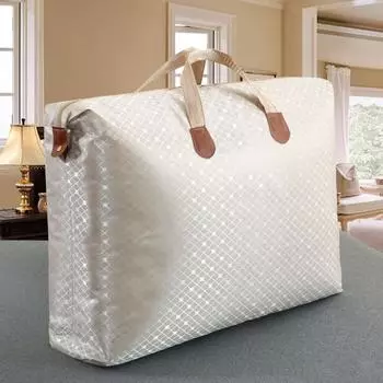 Сумка для хранения в гардеробе Складная застежка-молния с ручкой Корзина для хранения одежды Органайзер для шкафа Пакет для переезда Пододеяльник Простыни S