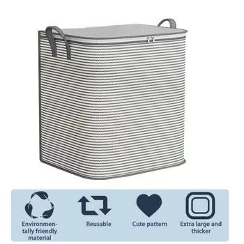 Сумка для хранения в гардеробе, застежка-молния с ручкой, корзина для хранения одежды, органайзер для шкафа, пакет для переезда, пододеяльник, чехол для хранения простыней 2XL