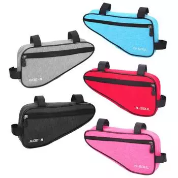 Сумка для хранения велосипеда 1,5 л, большая емкость, треугольная седлообразная рама для горной дороги, сумка для езды на велосипеде (26 х 14 х 6 см) красный