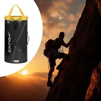 Сумка для хранения веревки, сумка на шнурке, органайзер для оборудования, рюкзак для скалолазания, прочный для 20cmx31cmx57cm чёрный