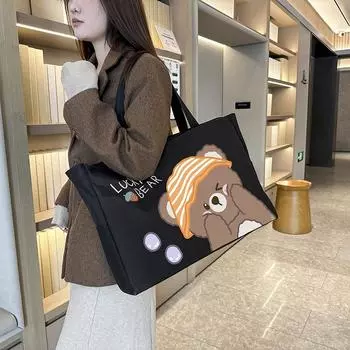 Сумка для хранения вещей для путешествий на короткие расстояния, большая вместительная сумка-тоут, легкая сумка для отдыха, переносная водонепроницаемая сумка для хранения багажа medium коричневый