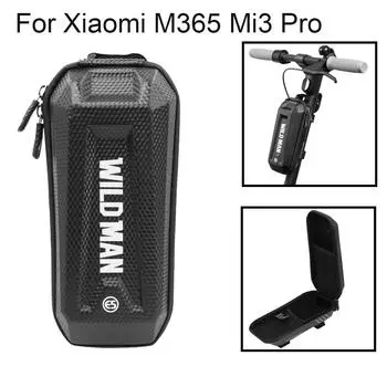 Сумка для хранения WILD MAN EVA, 1 л, сумка на руль с твердым корпусом, электрический скутер для Xiaomi M365 1S Pro 2 Mi3, водонепроницаемые передние подвесные сумки чёрный