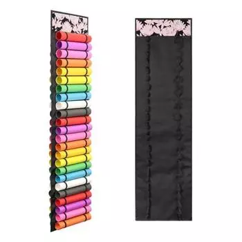 Сумка для хранения виниловых рулонов с 48 сетками, экономящая место, эластичная ткань Оксфорд 600D, настенный держатель для виниловых рулонов за дверью A