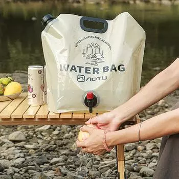 Сумка для хранения воды для кемпинга на открытом воздухе, пищевые материалы, сумка для хранения воды с водопроводным краном, портативная сумка для воды с ручкой для путешествий в автомобиле