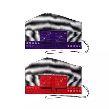 Сумка для хранения вязальных спиц, износостойкая, портативная, прочная, рулонная сумка для хранения, органайзер для рукоделия, прочные, практичные принадлежности фиолетовый