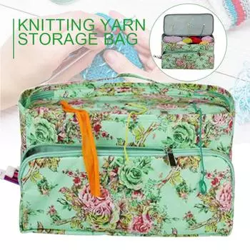 Сумка для хранения вязания крючком, крючок для пряжи, вязальные спицы, шерстяной органайзер, чехол