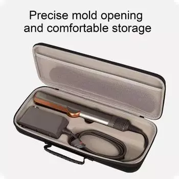 Сумка для хранения выпрямителя для волос с сетчатым карманом, большой вместимости, ударопрочная, устойчивая к царапинам, для жестких путешествий