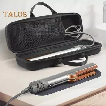 Сумка для хранения выпрямителя для волос. Жесткий чехол для переноски с ручкой. Застежка-молния. Противоударная, ударопрочная, водонепроницаемая сумка для хранения для Airstrait HT01. чёрный