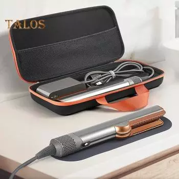 Сумка для хранения выпрямителя для волос Жесткий чехол для переноски с противоударным слоем EVA на молнии Ударопрочная водонепроницаемая сумка для хранения для Airstrait HT01 чёрный