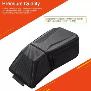 Сумка для хранения X3 UTV, центральная плечевая консоль, органайзер для хранения, сумка для инструментов, совместимая с Maverick X3 чёрный