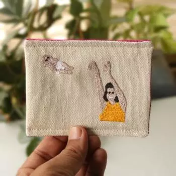 Сумка для хранения Yousheng, хлопчатобумажная ткань, чехол для противозачаточных таблеток, надежная застежка-кнопка, вышитая, портативная, забавная сумка для противозачаточных таблеток жёлтый