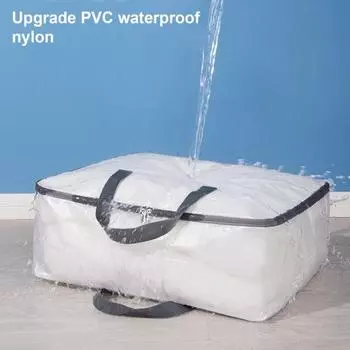 Сумка для хранения Yousheng с усиленной ручкой, грузоподъемность 75 кг, большая вместимость, водонепроницаемый складной органайзер для одеял M розовый