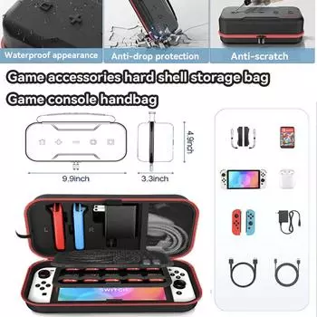 Сумка для хранения жесткой оболочки Switch Oled Сумка для игр EVA Сумка для игровой консоли NS 27cm * 14cm * 6cm синий