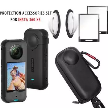 Сумка для Insta360 X3 Защитный чехол для объектива Панорамная камера Защитная крышка для объектива Защитная крышка для экрана для Insta 360 x3 Аксессуары