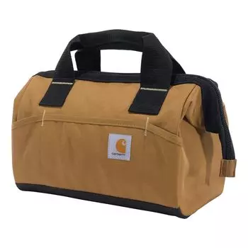 Сумка для инструментов Carhartt Onsite, прочная водонепроницаемая сумка для хранения инструментов, 15 карманов, Carhartt B0000522, средняя, 13 дюймов, коричневая,