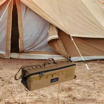 Сумка для инструментов для кемпинга, многоцелевая сумка, компактная переносная сумка, прочная палатка коричневый