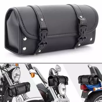 Сумка для инструментов для мотоцикла, седельные сумки, сумка для хранения инструментов из искусственной кожи, черная чёрный